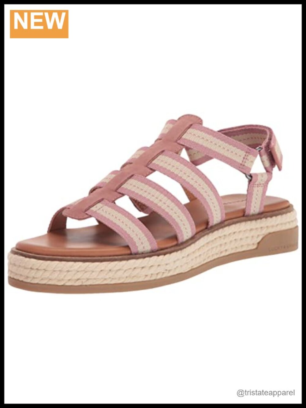 Nubuck Platform Gladiator Sandal Slingback Velcro Closure